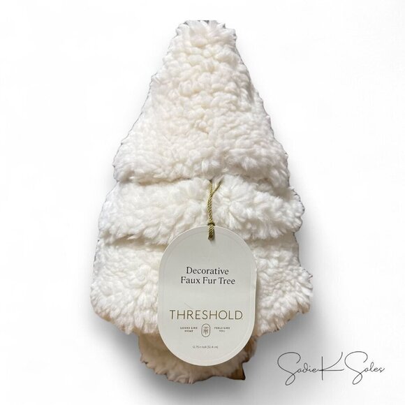 Faux Shearling Tree Shaped Throw Pillow - Threshold Target Christmas 2023 - Picture 6 of 6